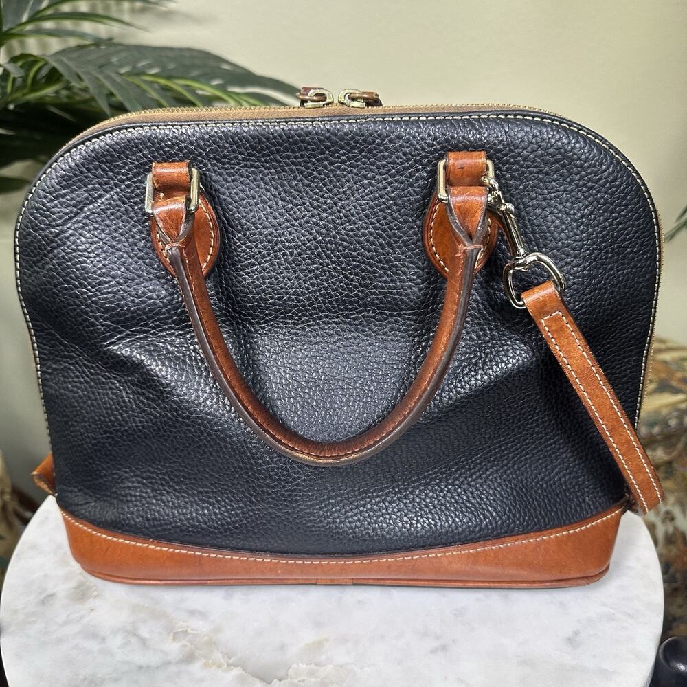 Dooney & Bourke Satchel All Weather Leather Pebbled shoulder strap Flaws - Picture 3 of 16